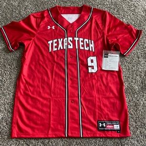 Mens baseball jersey. Under Amour. Texas Tech. Size large.